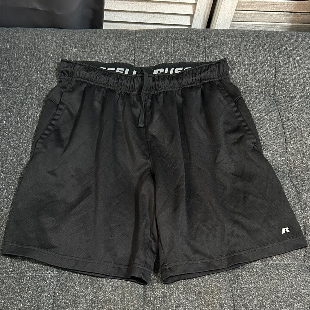 Russell Athletic Men's Black Mesh Shorts